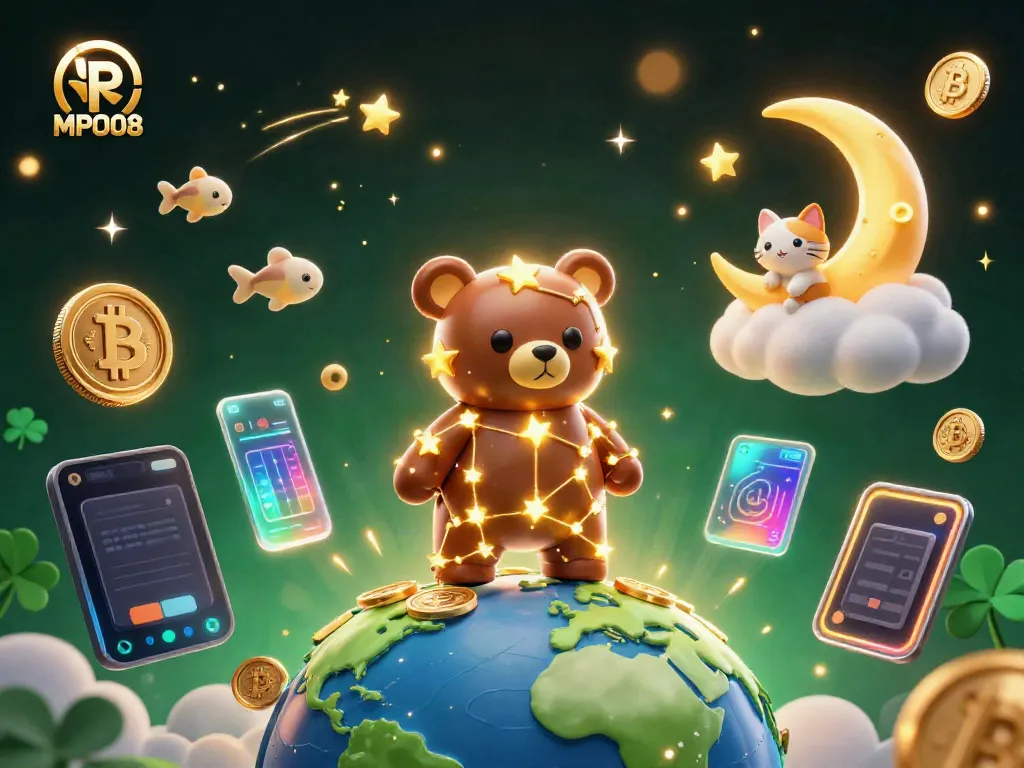 Engage with MPO08's captivating world, where shooting star fish and a constellation bear lead you to virtual riches.