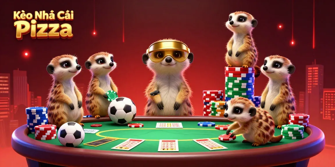 Experience thrilling sports betting action with Kèo Nhà Cái Pizza as meerkats run an exciting casino.
