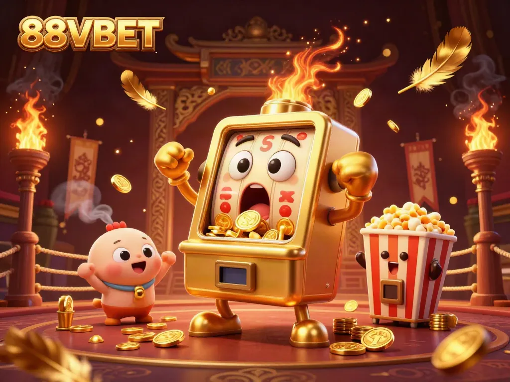 Experience the thrill of jackpots and excitement at 88VBET with animated slot machines celebrating wins.