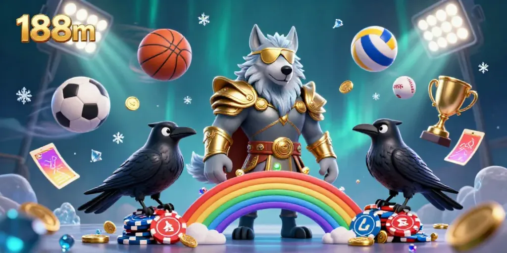 Engage with thrilling slot games at 188m, featuring charismatic characters and dynamic sports motifs.