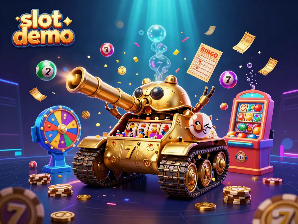 Engage with captivating slot demo visuals in an ultra-detailed casino-themed illustration bursting with action.