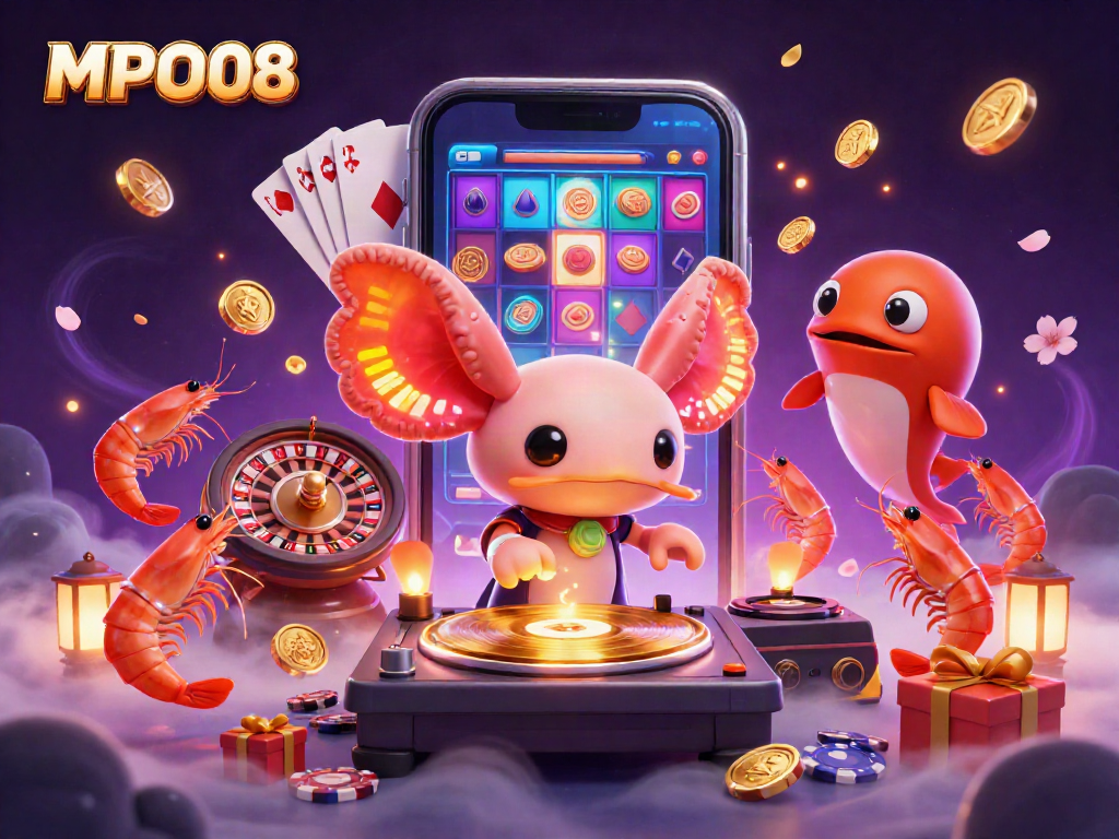 Experience the thrill of MPO08 with vibrant characters and dynamic casino action.