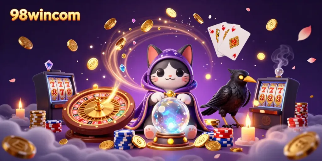 Engage in thrilling experiences at 98wincom with mystic characters and dynamic casino elements