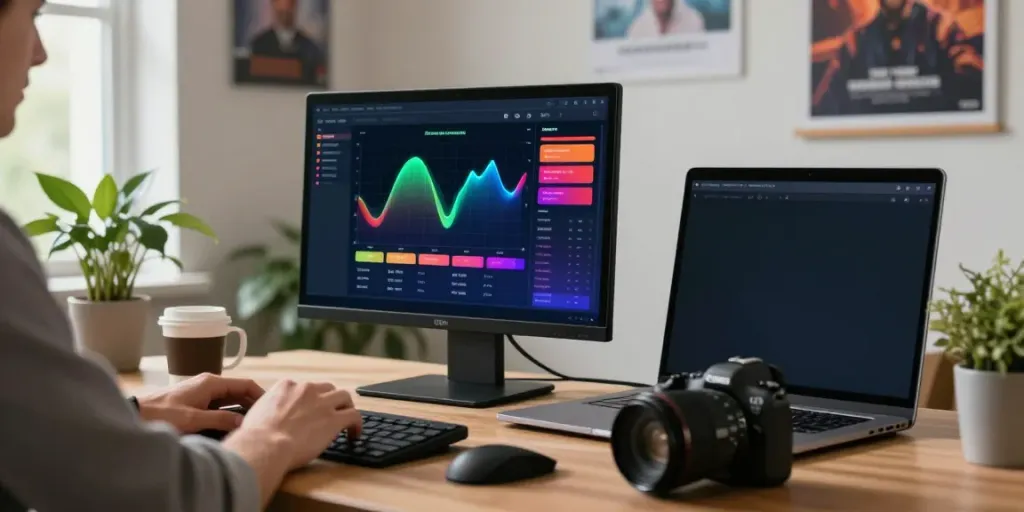 Engaging Totobet betting analysis on a laptop in an inviting workspace.