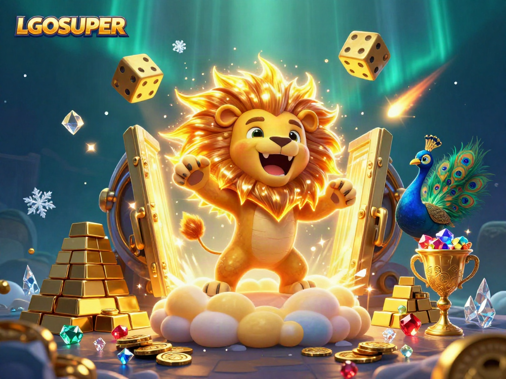 Experience thrill with LGOSUPER's dynamic gaming scene featuring vibrant characters and rich visual elements.