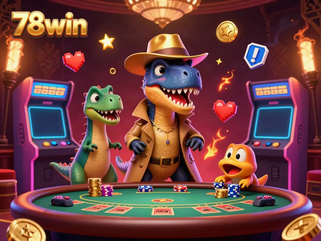 Engage in thrilling gaming adventures at 78win with colorful and exciting casino elements.