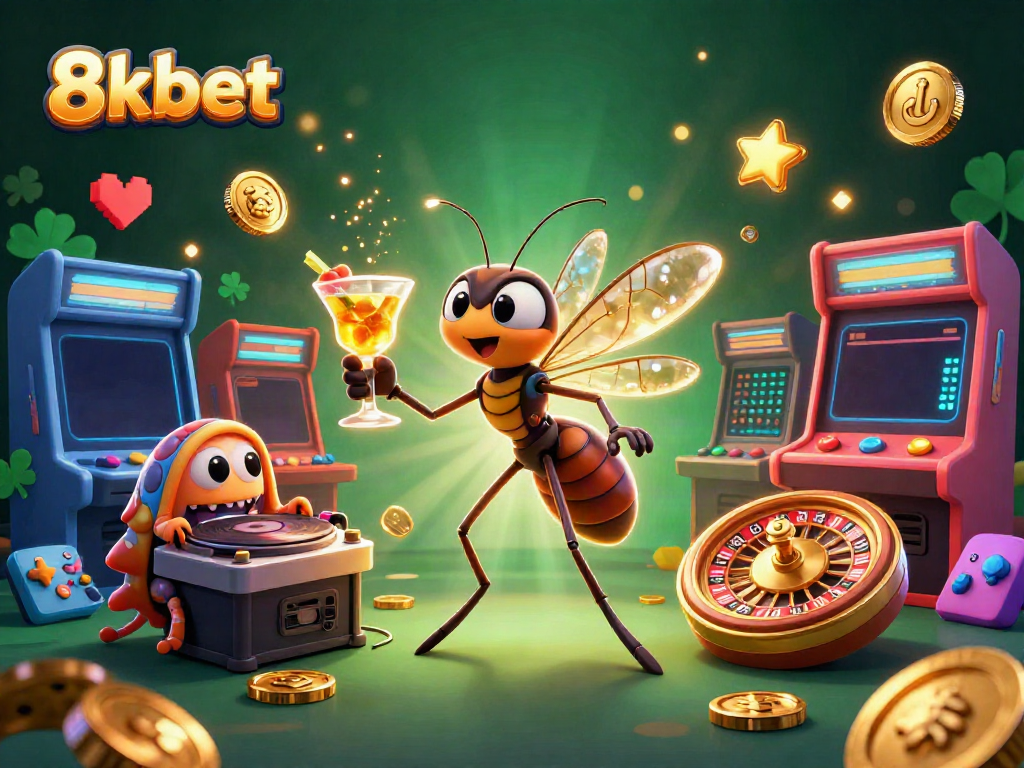 Experience thrilling moments at 8xbet with animated casino mascot and engaging gaming features.