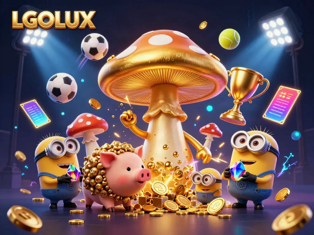 Experience exhilarating gaming with LGOLUX, featuring magical elements and diverse sports action.