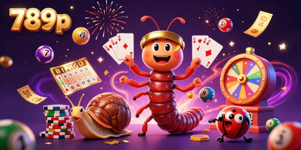 Engage with vibrant 789p casino excitement featuring animated characters and colorful gaming elements.