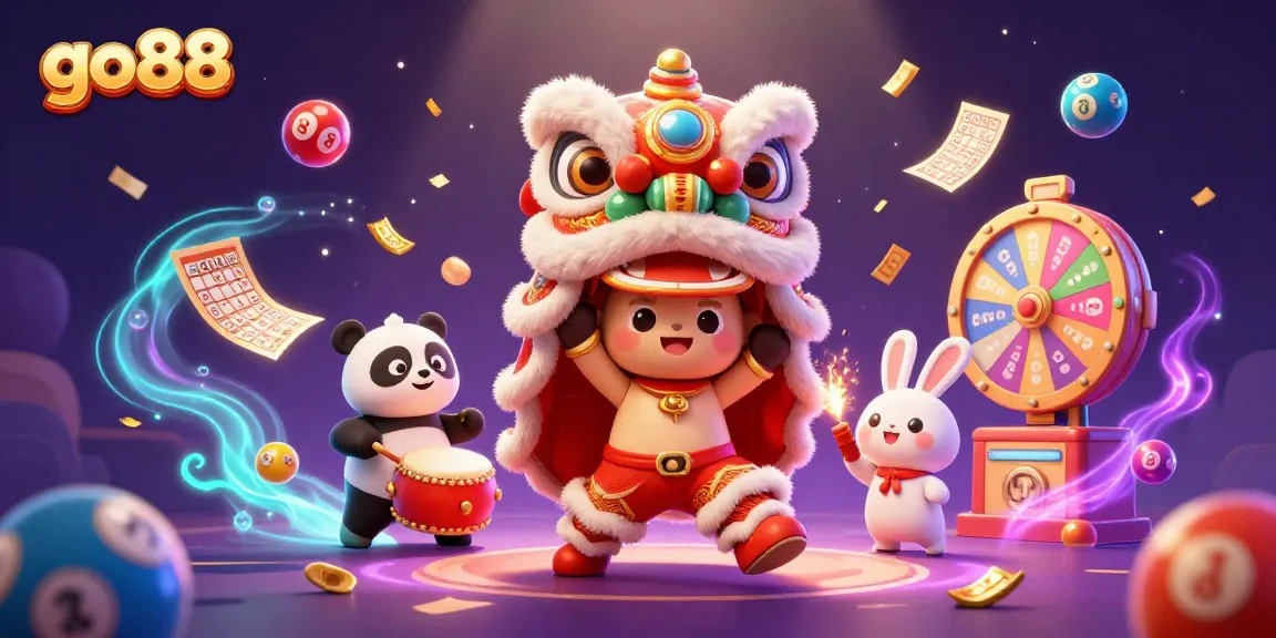 Join the thrill at go88 with a vibrant festival scene featuring lion dance, prizes, and gambling excitement.