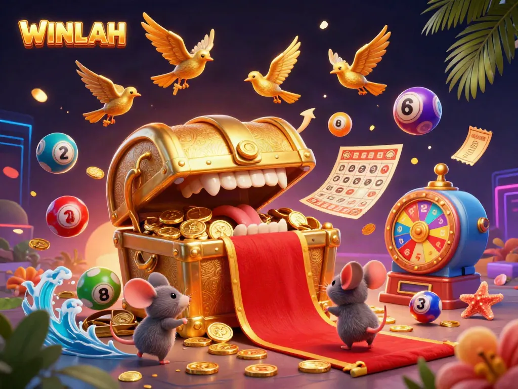 Winlah engages players with exciting 3D casino-themed elements and vibrant graphics.