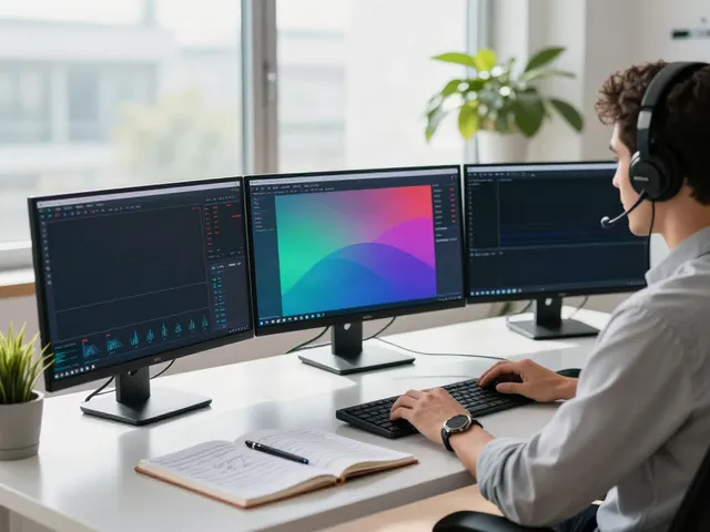 MetaTrader 5 trading workspace with analyst using advanced financial tools