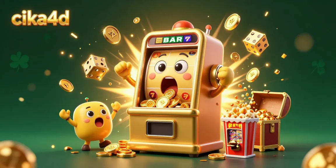 Celebrate wins with the interactive cika4d slot machine jackpot, showcasing vibrant casino elements and excitement.